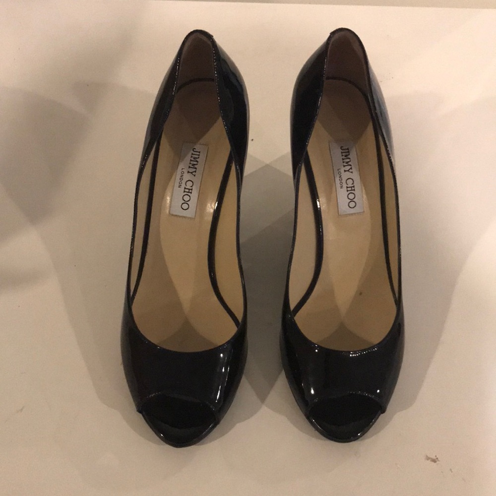 Authentic Jimmy Choo Patent Leather Wedges
